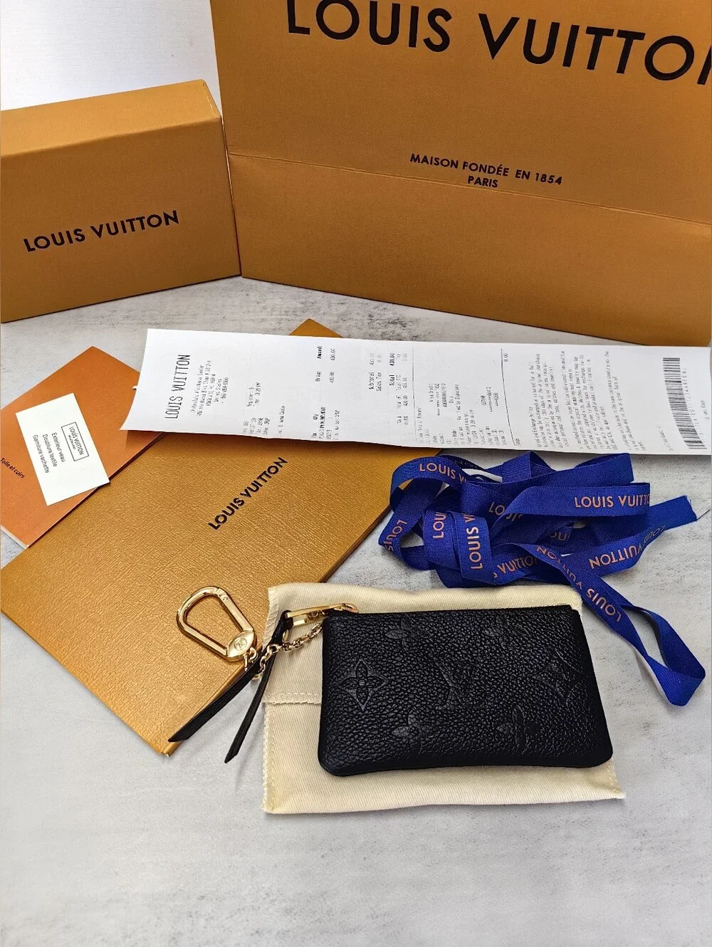 Louis Vuitton Black Monogram Key Pouch